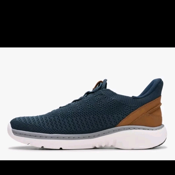 Clarks Originals Men's ClarksPro Lo Navy Marine Knit Shoes - Picture 6 of 7